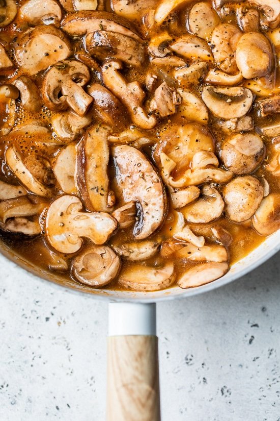 mushrooms in a skillet