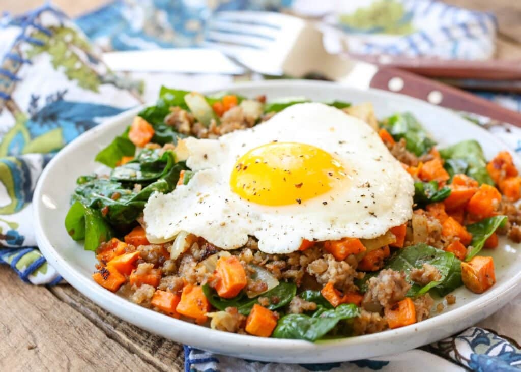 Sweet Potato Hash with Eggs